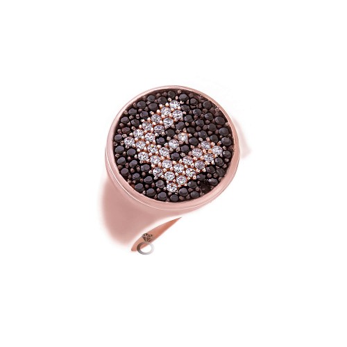 Δαχτυλίδι Γυναικείο Ροζ Χρυσό 14κ Με Μονόγραμμα